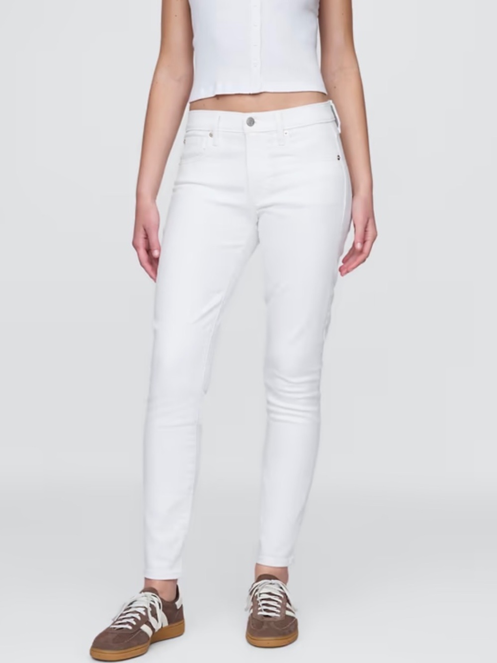 New Without Tags GAP Midrise Skinny White Jeans